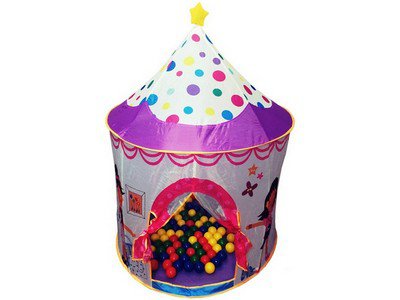 Домик для детей из ткани Замок + 100 шариков