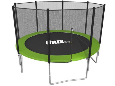 Детский батут с сеткой UNIX line Simple 6 ft Green (outside)