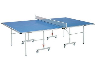 Всепогодный раскладной теннисный стол DFC TORNADO синий/зеленый (с сеткой)